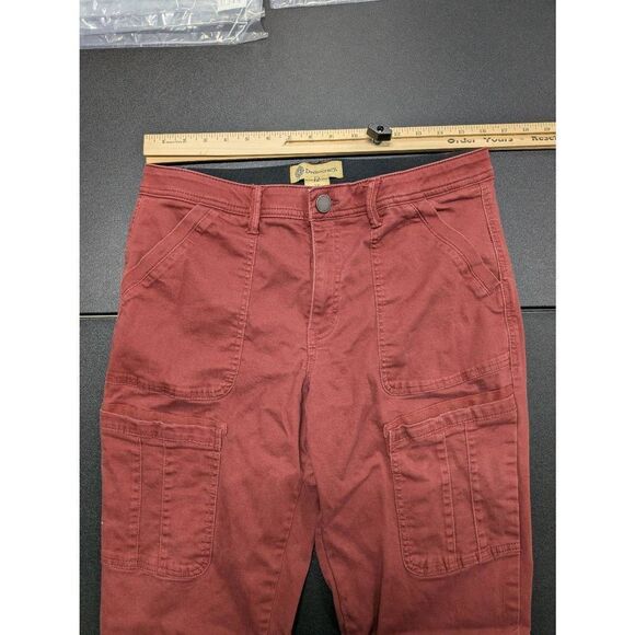 Democracy Jeans Brick Red Ab Solution Cargo Zip Denim Women's 12 - Picture 6 of 7